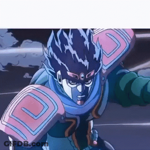 Jojo's Bizarre Adventure Star Platinum Attacks GIF