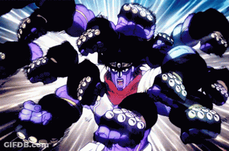 Jojo's Bizarre Adventure Star Platinum Super Power GIF
