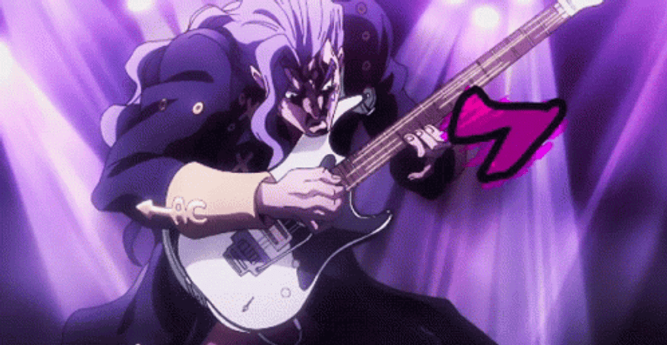 Jojo's Bizarre Akira Otoishi Rocks Out GIF