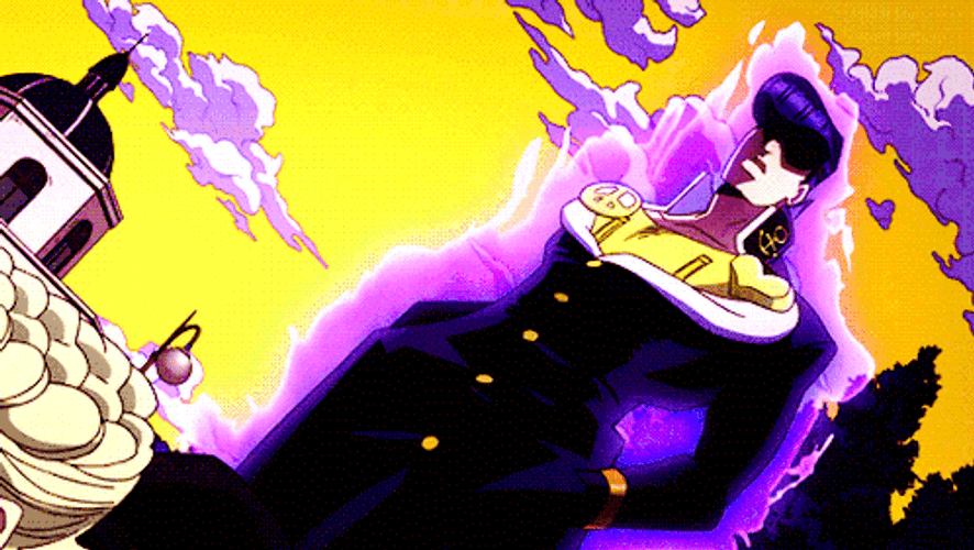 Jojo's Bizarre Angry Josuke Hermit Purple GIF