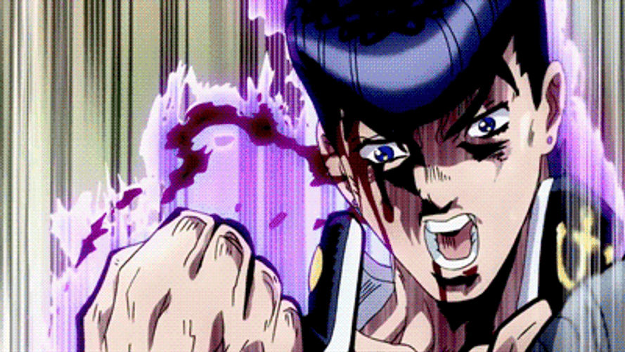 Jojo/s Bizarre Josuke Crazy Diamond Bloody Attack GIF