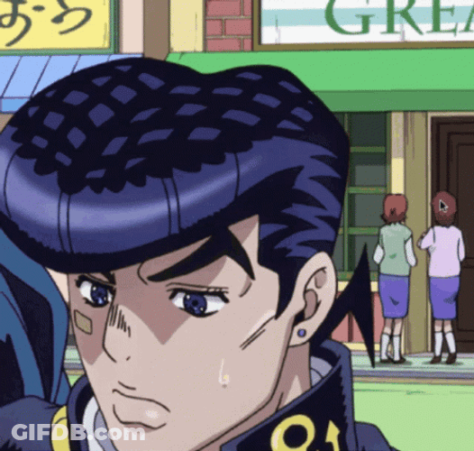 Jojo's Bizarre Josuke Higashikata Being Threatened GIF
