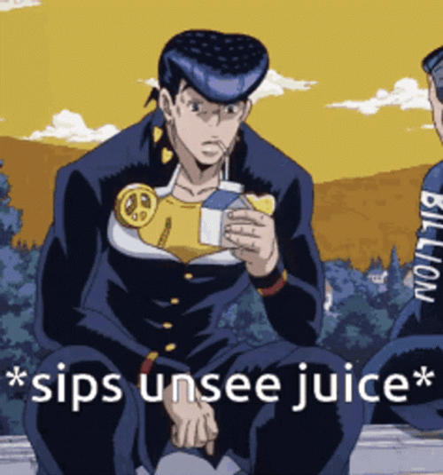Jojo;s Bizarre Josuke Higashikata Sipping Juice GIF