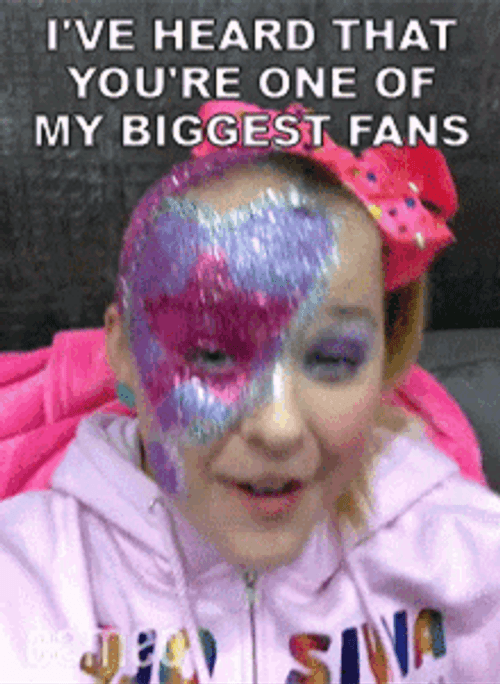 Jojo Siwa Glitter Number 1 Fan GIF