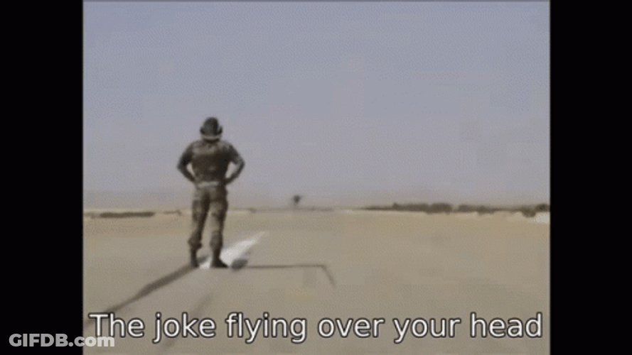 Joke Flying Over Head Plane Meme GIF