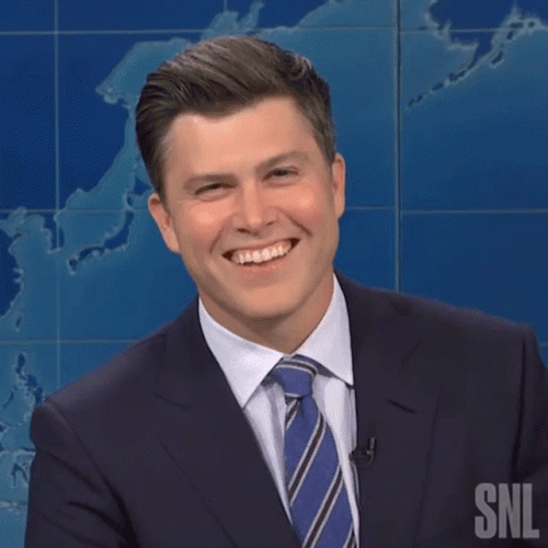 Joke Over Head Colin Jost SNL GIF