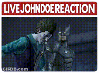 Joker And Batman With Live Johndoe Reaction GIF