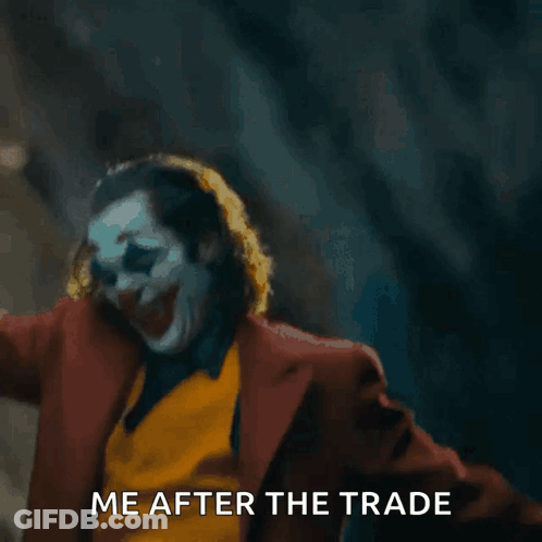 Joker Arms Outstretched On Stairs With Me After The Trade GIF