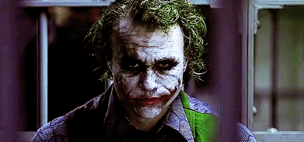Joker Bitterly Smiling GIF
