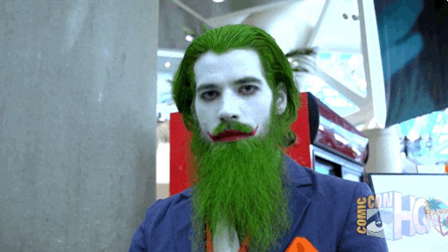 Joker Cosplay In Comic-Con GIF