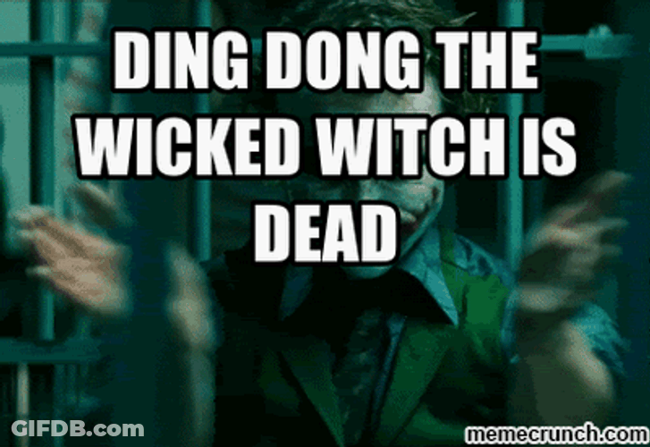 Joker Ding Dong The Witch Is Dead GIF