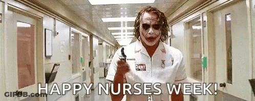 Joker Dressed As Nurse Holding Knife GIF