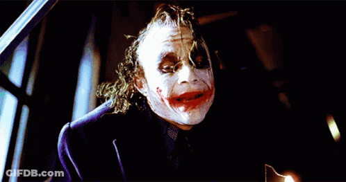 Joker Face Close Up Purple Suit GIF
