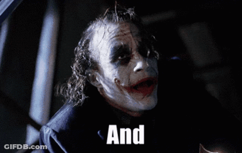 Joker Face With And Text GIF