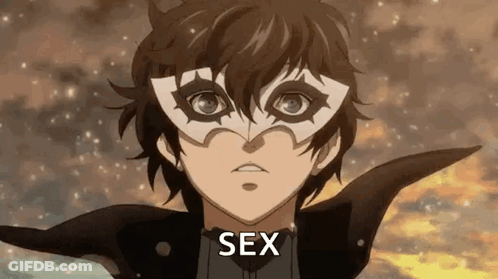Joker From The Video Game Persona 5 Is Wearing A Mask And Saying Sex . GIF