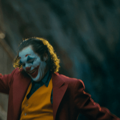 Joker Happily Sliding GIF