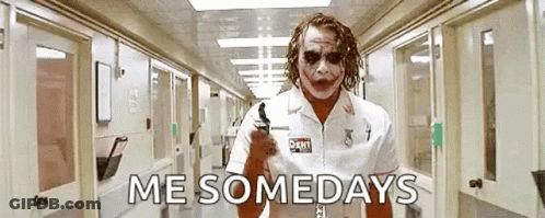 Joker In Hospital Hallway Saying Me Somedays GIF