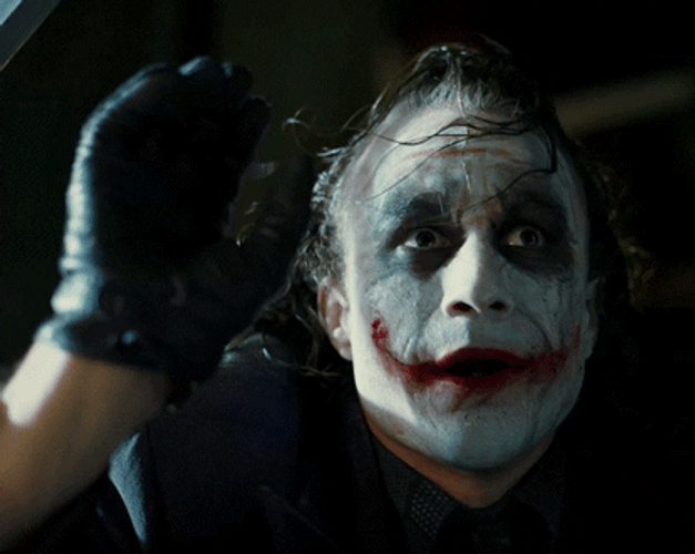 Joker Looking Up GIF