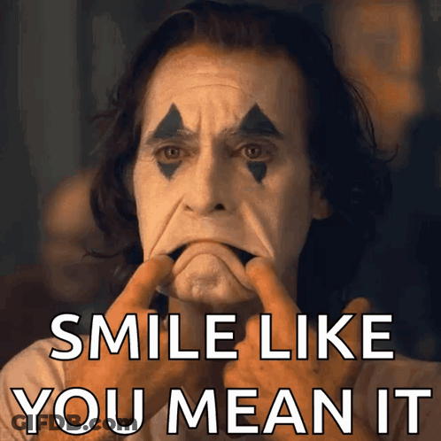 Joker Making Face Smile Like You Mean It GIF