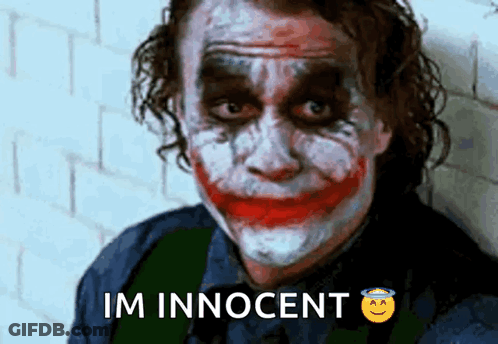 Joker Smiley Face Im Innocent GIF