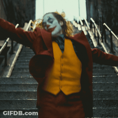Joker Walking Down The Stairs GIF