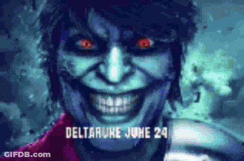 Joker With Red Eyes Smiling Deltaruhe June 24 GIF