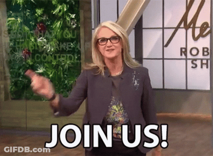 Jolly Host Mel Robbins Join Us GIF