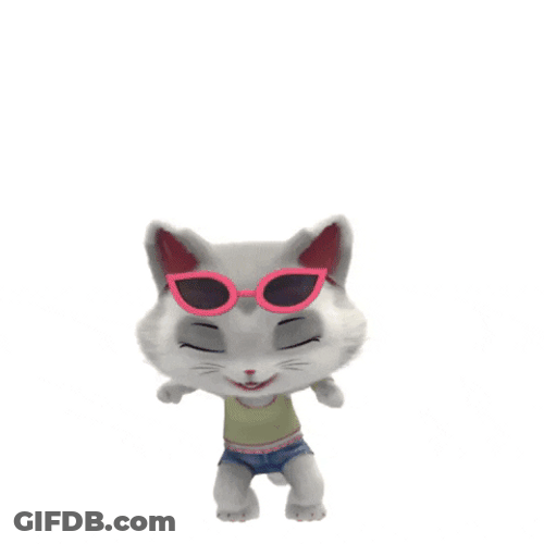 Jolly Rainbow Cat You're Welcome GIF