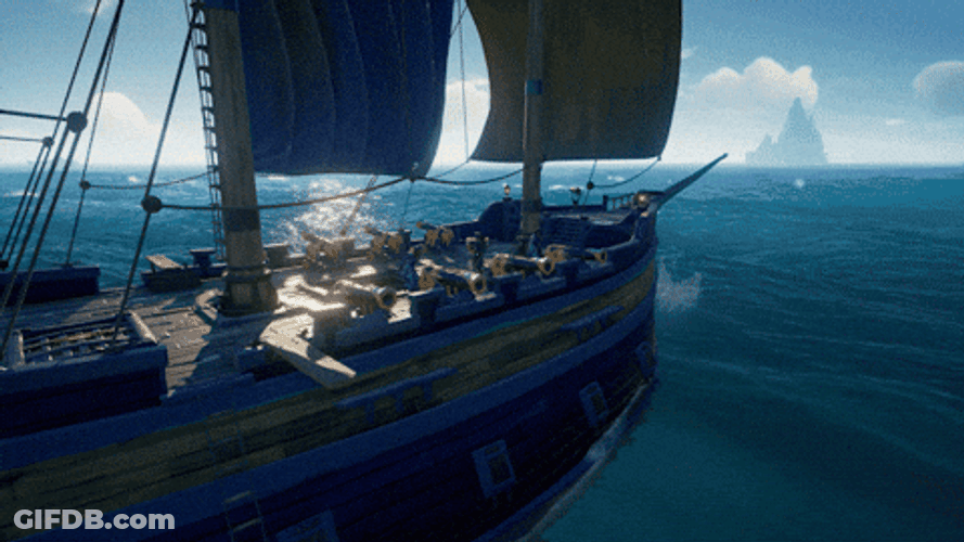 Jolly Roger Firing Boat GIF