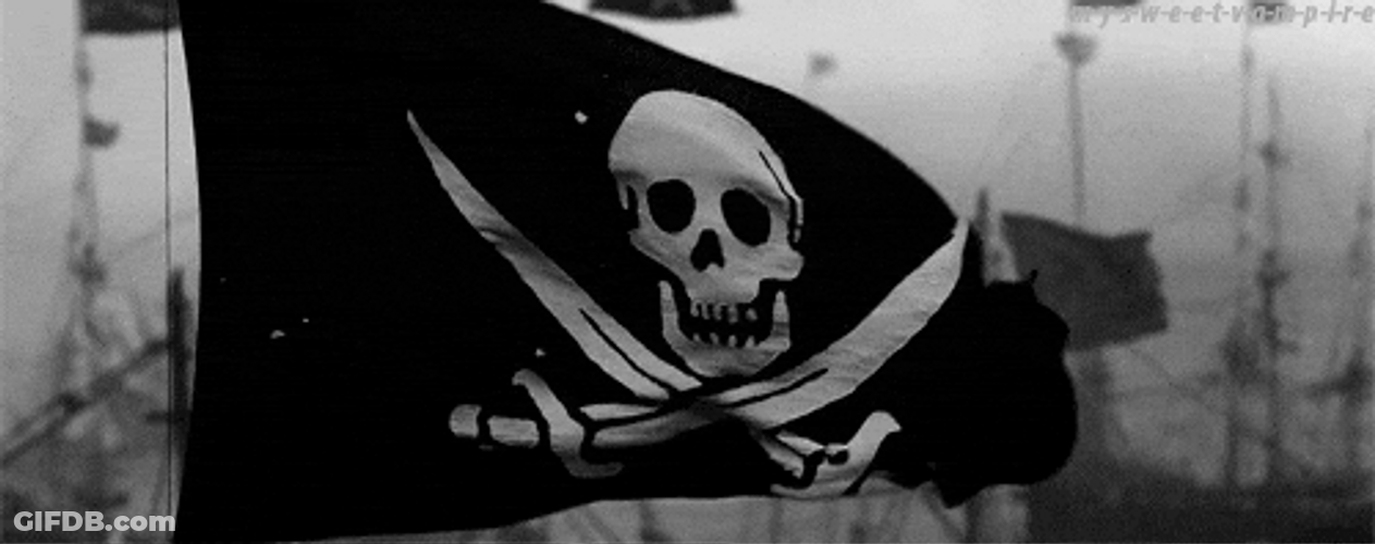 Jolly Roger Raised In The Wind GIF