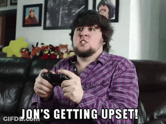 Jon Getting Upset With The Game GIF
