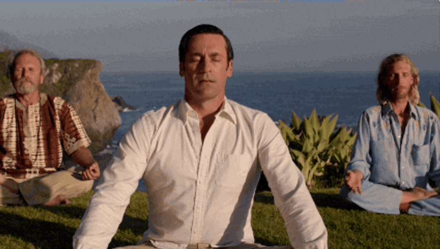 Jon Hamm Doing Meditation GIF