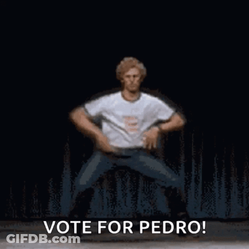 Jon Heder Napoleon Dynamite Dancing Vote For Pedro GIF
