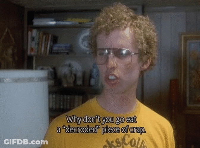 Jon Heder Napoleon Dynamite Go Eat Decroded Piece Of Crap GIF