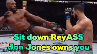 Jon Jones Kicking Man In Face Sit Down GIF