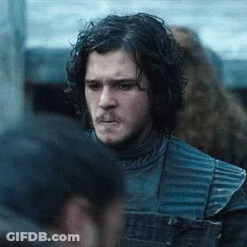 Jon Snow Biting Lips Game Of Thrones GIF