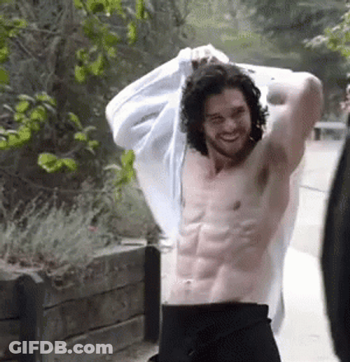 Jon Snow Dressing Up Game Of Thrones GIF