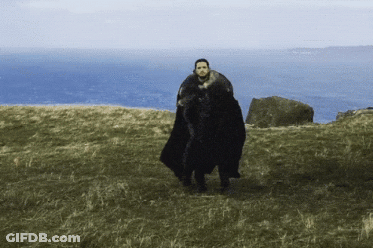 Jon Snow Flapping Coat Meme GIF