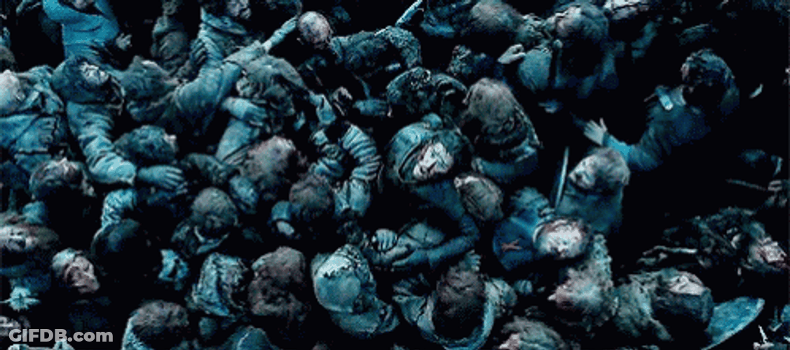 Jon Snow Getting Pinned Down GOT GIF