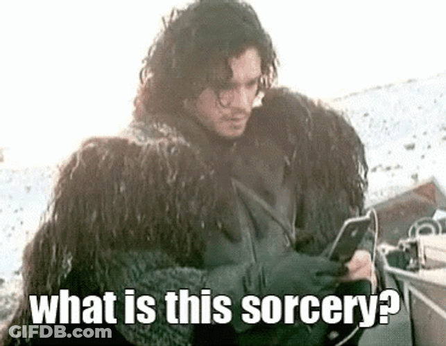 Jon Snow Holding Technology GIF