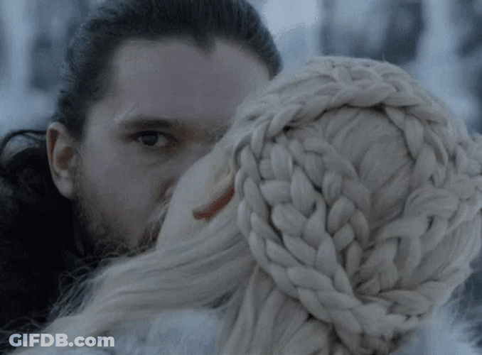 Jon Snow Kissing Daenerys Meme GIF