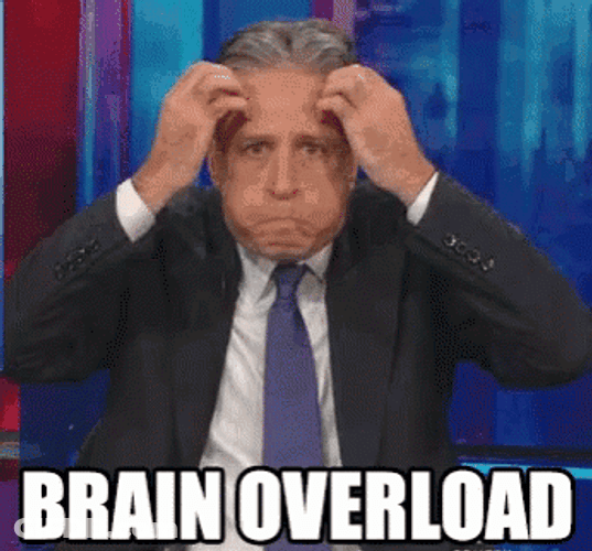 Jon Stewart Brain Exploding Overload GIF