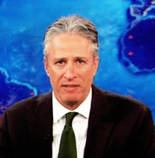 Jon Stewart Funny Huh Reaction GIF