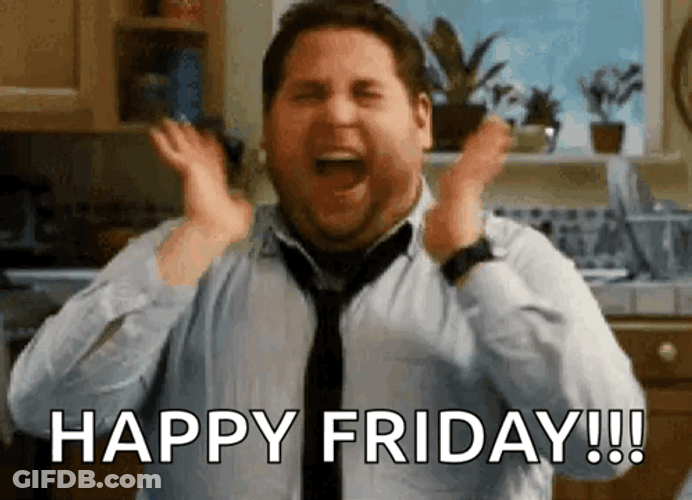 Jonah Hill Excited Happy Friday GIF
