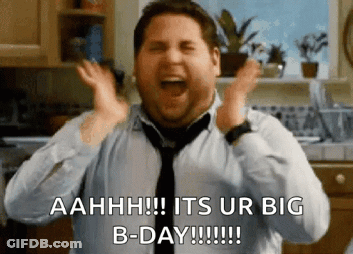 Jonah Hill Excited Its Your Big Birthday GIF