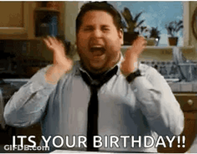Jonah Hill Excited Its Your Birthday GIF