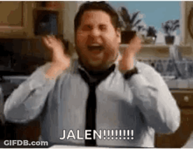 Jonah Hill Excited Shouting Jalen GIF