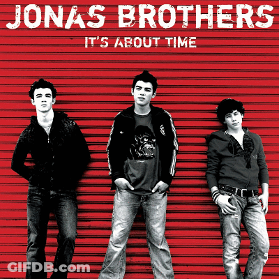 Jonas Brothers It 'S About Time Album Cover With Three Boys GIF