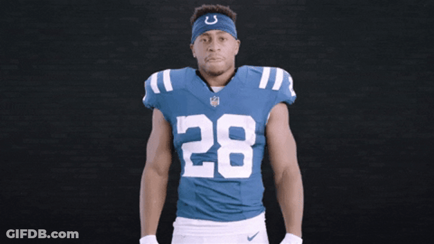 Jonathan Taylor Flexing Muscles GIF