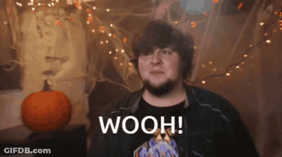 Jontron Halloween Special Wooh Reaction GIF